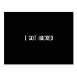 I got hacked post card