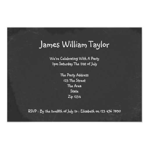 I Graduated Funny Misspelling Humor Chalkboard Personalized Invitations