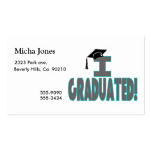 I Graduated With Black Cap Business Cards