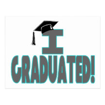 I Graduated With Black Cap Postcards