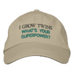 I GROW TWINS what's your superpower? Embroidered Hats