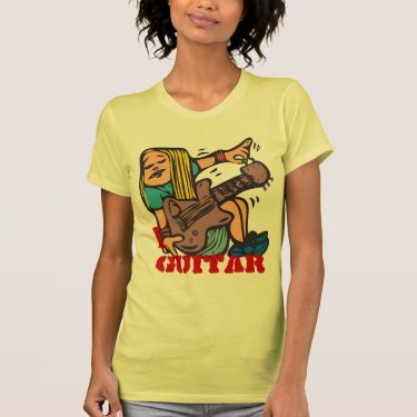 I Guitar - Fun Girl Guitarist tuning guitar Shirt
