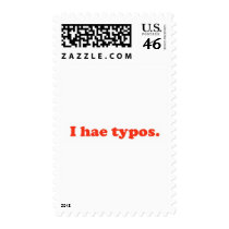 I hae typos - red postage