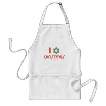 I Hanukkah Christmas green aprons by humortees I Hanukkah Christmas green aprons