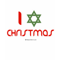 I Hanukkah Christmas green t-shirts