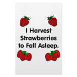I harvest strawberries to fall asleep stationery design