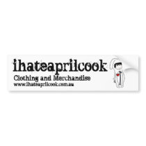 I Hate April Cook Promotional Bumper Sticker bumper stickers