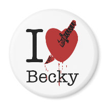I Hate Becky Spoof I Love magnets by inquester I Hate Becky Spoof I Love magnets
