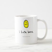 i hate bees. coffee mug