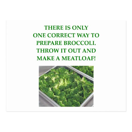 i hate broccoli postcard Zazzle