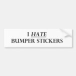 I Hate Bumper Stickers