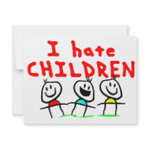 I hate children! custom invites