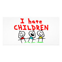 I hate children! photo cards