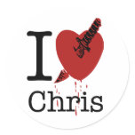 I Hate Chris Spoof I Love Round Sticker