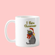 I Hate Christmas Cat Coffee Mug