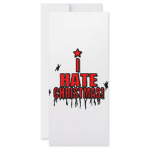 I Hate Christmas Customized Rack Card
