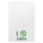 I Hate Clams Customized Stationery