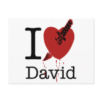 I Hate David Spoof I Love postcards