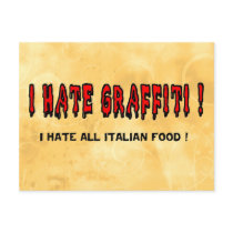I hate Graffiti postcards by SillyShirts I hate Graffiti postcards
