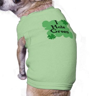 I hate green pet clothing