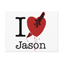 I Hate Jason Spoof I Love postcards