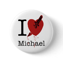 I Hate Michael Spoof I Love buttons by inquester I Hate Michael Spoof I Love buttons