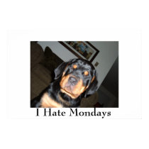 I hate Mondays Print by Jayaylward I hate Mondays Print