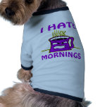 I Hate Mornings Angry Coffee Cup Dog T Shirt
