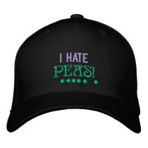 I HATE PEAS - HAT embroidered hats by seapearls I HATE PEAS - HAT embroidered hats