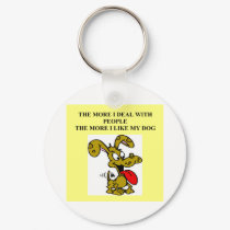 i hate people but love my dog keychains
