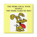 i hate people but love my dog magnets