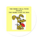 i hate people but love my dog stickers