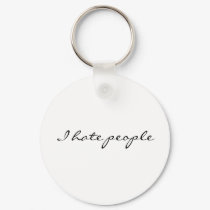 I hate people keychains