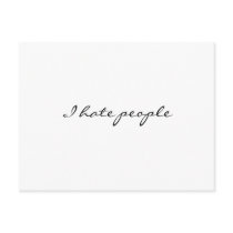 I hate people post cards