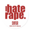I Hate Rape Sticker by organizers I Hate Rape Sticker