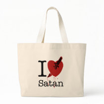 I Hate Satan Spoof I Love bags