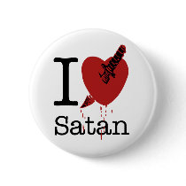 I Hate Satan Spoof I Love buttons by inquester I Hate Satan Spoof I Love buttons