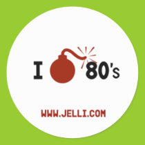 I Hate the 80's Sticker stickers