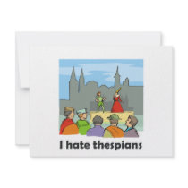 I hate thespians invitations