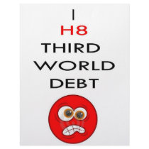 I hate third world debt letterhead design