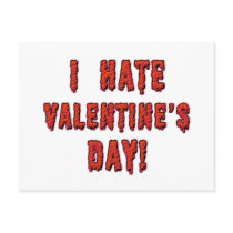 I Hate Valentine's Day Cards Post Cards