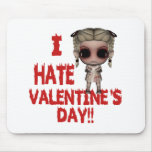 i hate valentines day emo punk girl mousepad