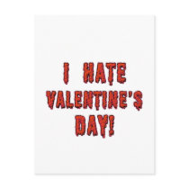 I Hate Valentine's Day postcards