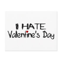 I Hate Valentine'S Day postcards
