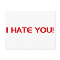 I HATE You postcards by CarbonClothing I HATE You postcards