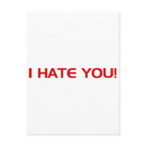 I HATE You postcards by CarbonClothing I HATE You postcards