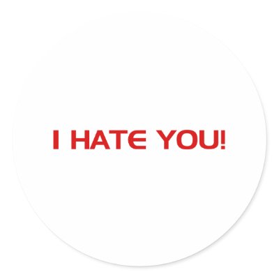I HATE You Sticker by CarbonClothing