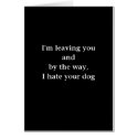 I hate your dog cards by BlackCards I hate your dog cards