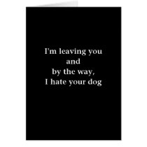 I hate your dog cards by BlackCards I hate your dog cards