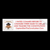 I HATED COMMIES BEFORE bumper stickers